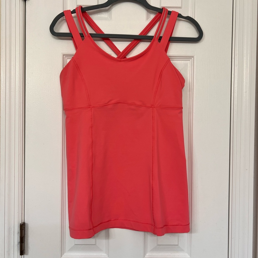 Lululemon size 10 strappy tank with built in bra
